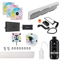 Corsair Hydro X 시리즈 iCUE XH303i RGB PRO 맞춤형 냉각 키트 (하드라인 CPU 냉각 루프 CPU 워터 블록 컴팩트 펌프/저장소 콤보 라디에이터, Xylem DDC Pump SP120 RGB Elit_