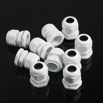 견고한 10pcs pg11 케이블 글 랜드 5-10mm 와이어 ce 화이트 블랙 ip68 방수 나일론 플라스틱 고무 o 링 씰, 한개옵션1, 01 White Normal