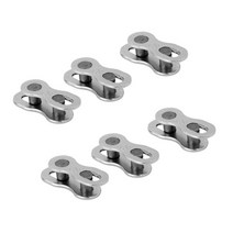 6 스테인레스 스틸 도로/산악 자전거 Chians 커넥터 10 속도 조인트 체인 팩, 실버, 20x8x1mm, 탄소강