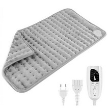 온열 마사지 매트 플란넬 전기 난방 패드 4 단계 담요 복부 허리 겨울용 워머 60x30cm, EU 플러그_Gray