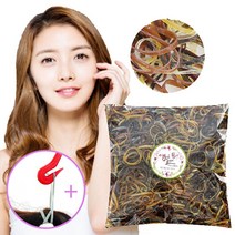 이쁨달다 베이직+이지컷 칼라고무줄 브라운 검정 컬러 헤어끈 100g 쫀쫀 짱짱 세련