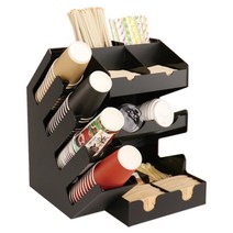 일회용 종이컵 홀더 디스펜서 수납 보관 상자 카페, 6044 1 콤비 블랙