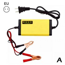 12V 8A 24V 4A 자동차 배터리 충전기 LED 디스플레이 100-240V EU 미국 2AH-20AH 납산 배터리용 스마트 오토바이, EU Plug 12V 3A, China
