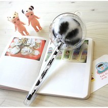 사콕스 롤리팝 털공볼펜 밀크카우, 1개, 롤리팝볼펜