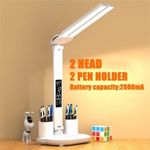 led탁상등 스탠드 조명 샤오미 LED 책상 램프 USB 충전식 테이블 야간 조명 독서 홈 장식, 03 2000 With Pen Holder