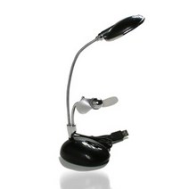 탁상용 미니 선풍기 USB LED선풍기 램프 겸용 책상용 깔끔한 선풍기 무전원 플렉시블, 선풍기 A_2923