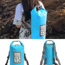 워터 방수백(15L) (스카이) 수상스키용품 웨이크보드장비 목욕가방, 상세페이지 참조