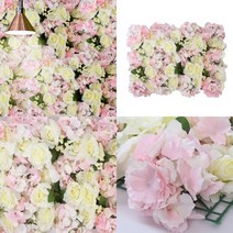 요비월드 조화 꽃벽 화이트 60X40CM 플랜트월 포토존인테리어 셀프촬영소품