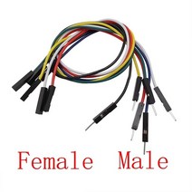 아두이노 키트 코딩 입문 교육 보드 점퍼선 10 개/몫 2.54mm 남성 여성 브레드 보드 점퍼 와이어 케이블 커, 02 Male to Female_06 Green