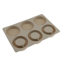 GHSHOP 4-5pack 6Cavity 실리콘 아로마 왁스 타블렛 몰드 왁스 비누 캔들 몰드 라운드, 4개, 회색