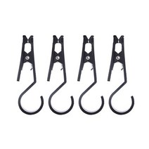 타프텐트 넥타타프 사각타프 작은타프 소형 차타프 실타프 4 개대 야외 텐트 캐노피 천, 4pcs 후크