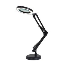 링라이트 LED 2관절 돋보기 스탠드 USB 확대경 독서등, 쿠팡 블랙, 쿠팡 본상품선택