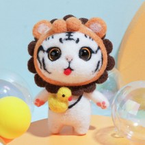 양모펠트 니들펠트 DIY만들기 패키지 SET 사자탈 고양이, 사자탈 고양이 (패키지 SET)