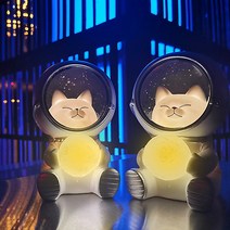 비행사 우주곰 우주냥 비행사 LED 미니 무드등, 우주곰 1개