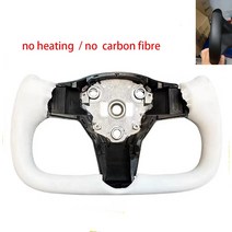 패들쉬프트 스팅어 페들 연장킷 튜닝용품 YOKE 테슬라 모델 3 용 진짜 탄소 섬유 Y용 가죽 핸들, 11.Style A white