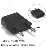 일본 돼지코 여행 220v 어댑터 변환 5/10pcs EU 플러그 전기 콘센트 CN 미국 BR 브라질 소켓 변환기 전원, 4.0mm 블랙_50개