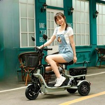 세발전기자전거 여성용 전동스쿠터 출퇴근 배달용 삼륜 미니 모토벨로, 고객메세지, 11A리튬배터리배터리수명40km3인승