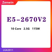 CPU 인텔 제온 E5-2670-V2 E5 2670 V2 SR1A7 CPU 프로세서 10 코어 (2.5Ghz115W) 소켓 LGA 2011 데스크탑, 한개옵션0
