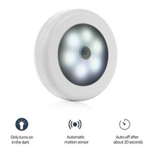 6 Led 모션 센서 라이트 주방 캐비닛 침대 옆 테이블 침실 야간 조명 실내 어린이 스틱 어디서나, [01] White