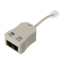Portable ADSL Modem Telephone Phone Fax In-Line Splitter Filter Network 1PC, 하얀색
