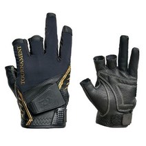 Daiwa 안티 슬립 가죽 낚시 장갑 세 손가락 컷 UV 보호 카약 장갑 야외 스포츠 캠핑 하이킹 낚시 착용, 01 WHITE_03 XL