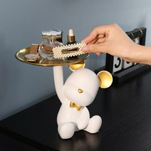 수지나 곰돌이 악세사리 트레이 오브제 다용도 보관함, 화이트
