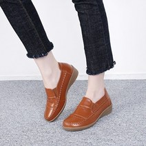 아나이스 햅번 소가죽 스티치 로퍼 4cm