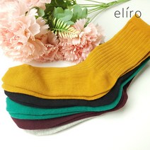 엘리로 ELIRO 트루러브 중목 골지 양말 5컬러중 택1