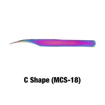 비투스 레인보우 속눈썹족집게 MCS-18, C Shape(MCS-18)