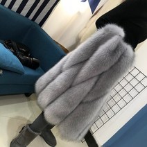 수입 밍크 조끼 퍼 베스트 자켓 명품 모피조끼 폭스 토끼 털조끼 인조 밍크조끼 모피 여성 중간 길이 2022 겨울 모 여우 머리 슬림 맞는 얇은 모피