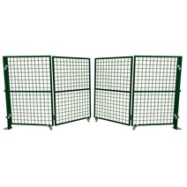 철망 작업 울타리 통제 구역 안전 메쉬 휀스 출입문, 높이 1.8mx너비1.5m 단일문  이중기둥