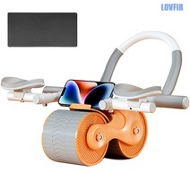 LOVFIR 다기능 무소음 자동반발 ab슬라이드 복근운동기구 홈트레이닝 다이어트 운동 기구 플랭크, 오렌지