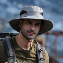 유어오브제 메쉬 등산 사파리모자, 그레이