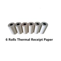 택배송장프린터 라벨기 휴대용프린터 범용 용지 57x30mm 모든 미니 58mm 잉크리스, 6롤
