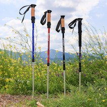 윰숍/고급 등산지팡이 보조 단단한 보행용 고령자 가볍고 튼튼한 지팡이, 코르크-파랑