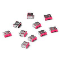 컴엑스아이 스마트키퍼 UL03P1 USB 포트락 (핑크 10개)