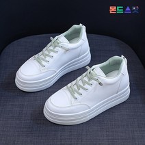 몬드스팟 3.5cm 여성 통굽 웨지 키높이 패션 스니커즈 운동화 그린 (DM865)
