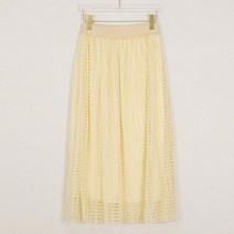 마이시즌 여성 펀칭 레이스 밴딩 스커트
