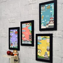 아트박스/꾸밈 iy408-일본의풍경_여행_액자세트, 블랙/A-먹거리