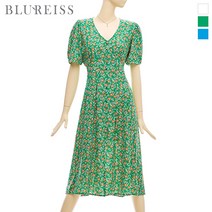 [블루레이스] 플라워나염V넥트임원피스_B2M1OP3891