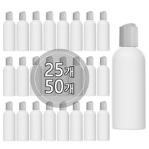 [25개묶음판매] 프레스캡 30ml 50ml 60ml 75ml 80ml 100ml 똑딱이캡 공병 화장품, 80ml 백색용기, 투명캡, 25개