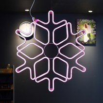 비츠온 LED 눈꽃 네온플렉스(DC24V) 60cm 무점멸, 핑크