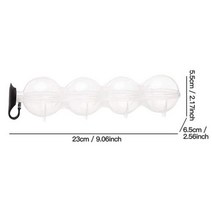 아이스크림 철판 메이커 틀 아이스 하키 박스 금형 구 라운드 볼 큐브 바 파티 주방 위스키 칵테일 DIY 몰드, Clear, Clear