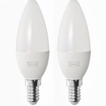 SOLHETTA LED전구 E14 470루멘 샹들리에 웜화이트 2개, 선택:E14 웜화이트 2개 804.987.41