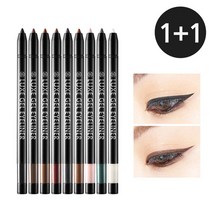 (1+1)룩스 젤 오토 펜슬 아이라이너/안번지는 아이라이너, 2개, 상세페이지 참조5, 젤_펄블랙 2개