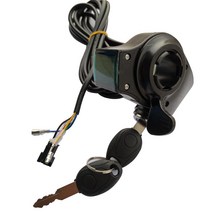 전동스쿠터 스로틀 소형전기차 전자 자전거 엄지 잠금 LCD 디스플레이 속도 조절기 핸들 바 그립 전기 스쿠터 세발 범용