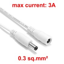 5.5mm 2.1mm 잭 전원 연장 코드 1-10m 구리 와이어 LED 스트립에 대 한 5V 12V DC 커넥터 케이블 태양 전지 패널 CCTV 카메라 라우터, [01] WHITE, [04] 10 pcs, [08] 10m