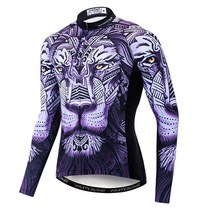 자전거 스페셜라이즈드 Weimostar남성용 3D 사이클링 저지 긴 소매 사이클 의류 라이온 빠른 건조 MTB 재킷 상의 146728, Model 6_XXXL