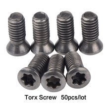 콜릿 척 볼트 탭 밸브 50 개/몫 M1.8 M2 M2.5 M3 M4 M5 M6 torx 나사 카바이드 선반 인서트 CNC 공구 액세, 09 M3 x 10