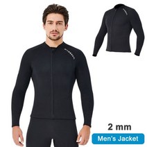 다이빙 웻슈트 드라이슈트 바다수영 서핑 잠수복 탑 자켓 조끼 남성 여성 2mm/3mm/1.5mm 네오프렌 긴 소매, 03 2mm Men  Jacket_05 XXL